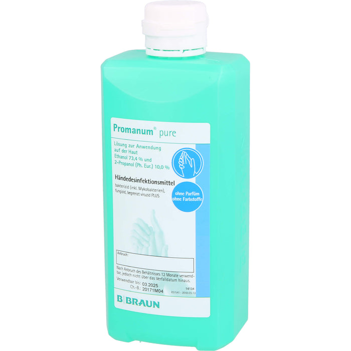 B. BRAUN Promanum pure Händedesinfektion, 500 ml Solution