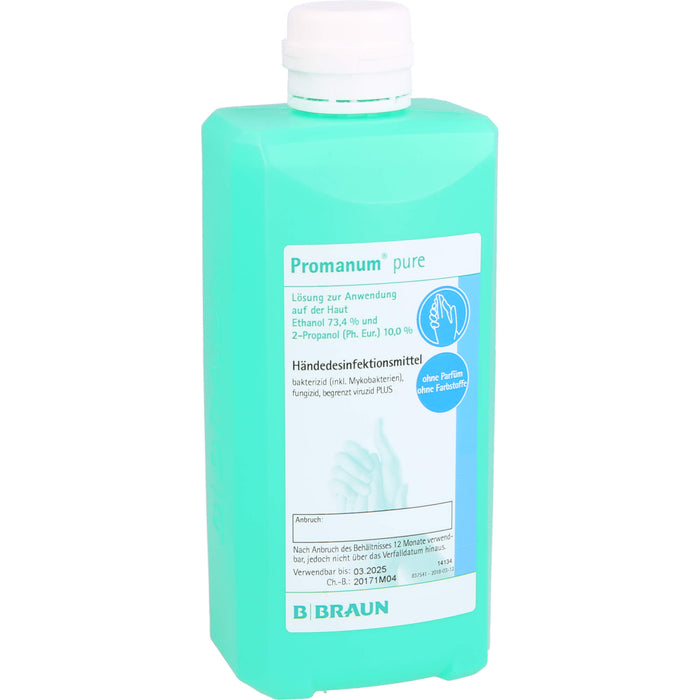 B. BRAUN Promanum pure Händedesinfektion, 500 ml Solution