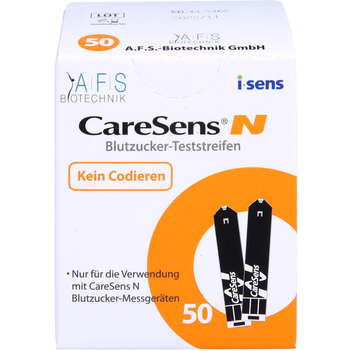 CareSens-N Blutzuckerteststreifen (auto.codierend), 50 pcs. Test strips