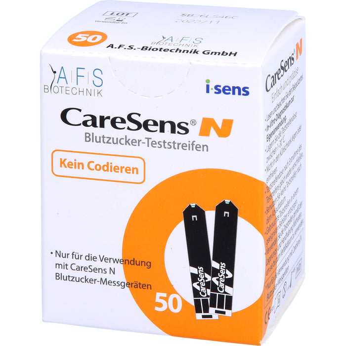 CareSens-N Blutzuckerteststreifen (auto.codierend), 50 pcs. Test strips