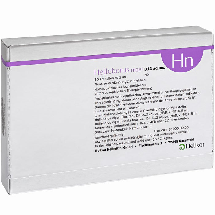 Helleborus niger D 12 aquos., 50 pc Ampoules