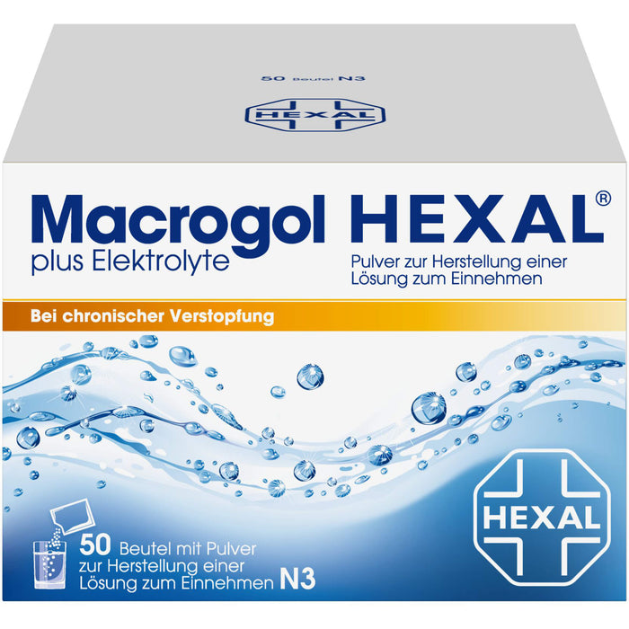 Macrogol HEXAL plus Elektrolyte, 50 pcs. Sachets