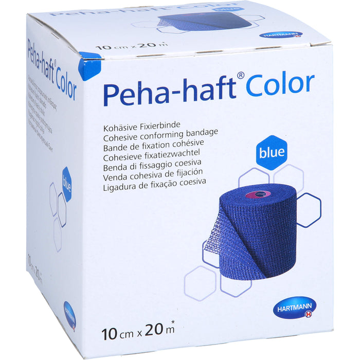 Peha-haft Color kohäsive Fixierbinde 10 cm x 20 m blau, 1 pc Bandage