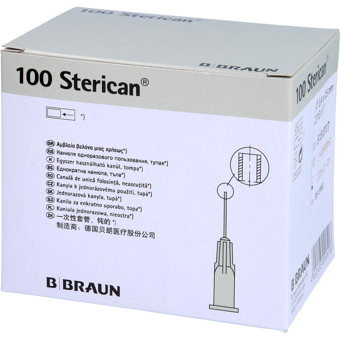 B. BRAUN Sterican Einmalkanülen für Dental-Anästhesie G27 x 1 Zoll 25 mm x 0,40 mm grau, 100 pc Aiguilles