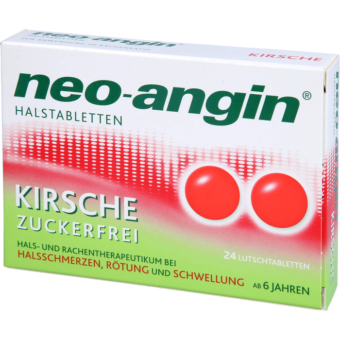 neo-angin Halstabletten Kirsche zuckerfrei, 24 pcs. Tablets