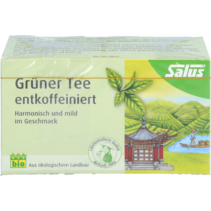 Salus Grüner Tee entkoffeiniert, 15 St. Filterbeutel