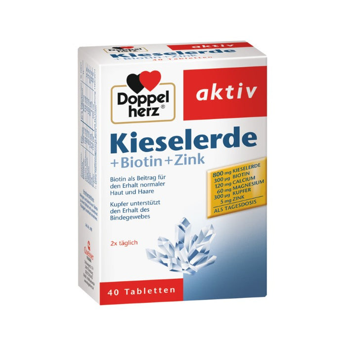 Doppelherz Kieselerde + Biotin + Zink Tabletten, 40 pc Tablettes