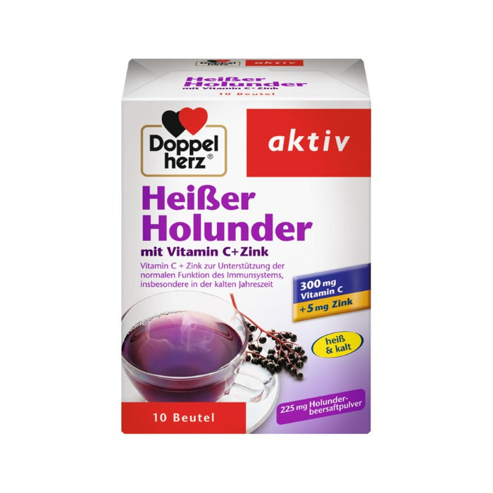 Doppelherz Heißer Holunder mit Vitamin C + Zink Granulat, 10 pcs. Sachets