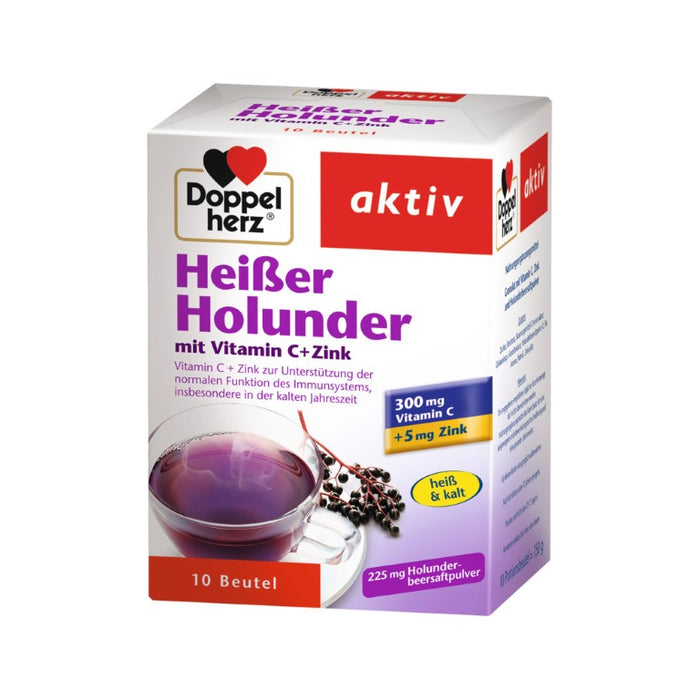 Doppelherz Heißer Holunder mit Vitamin C + Zink Granulat, 10 pcs. Sachets