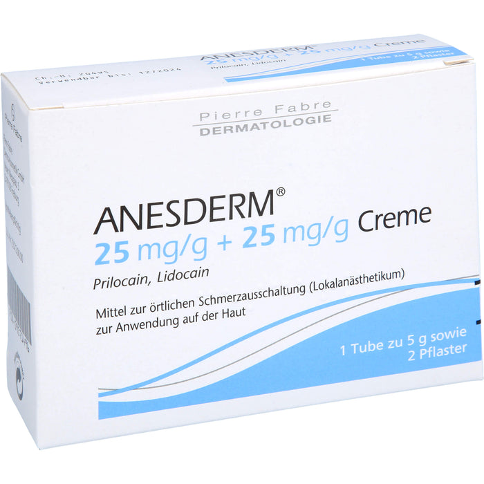 ANESDERM Creme + 2 Pflaster, 5 g Cream