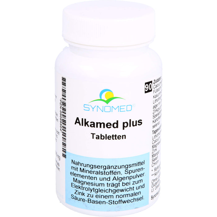 SYNOMED Alkamed plus Tabletten mit Mineralstoffen, Spurenelementen und Algenpulver, 90 pcs. Tablets