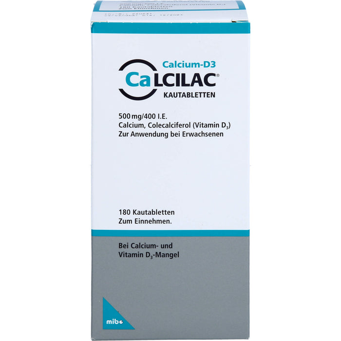 Calcilac Kautabletten 500 mg / 400 I.E., 180 St. Tabletten