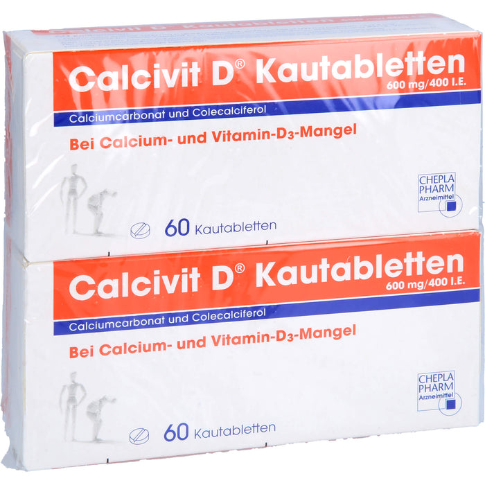 Calcivit D Kautabletten bei Calcium- und Vitamin D3-Mangel, 120 pc Tablettes