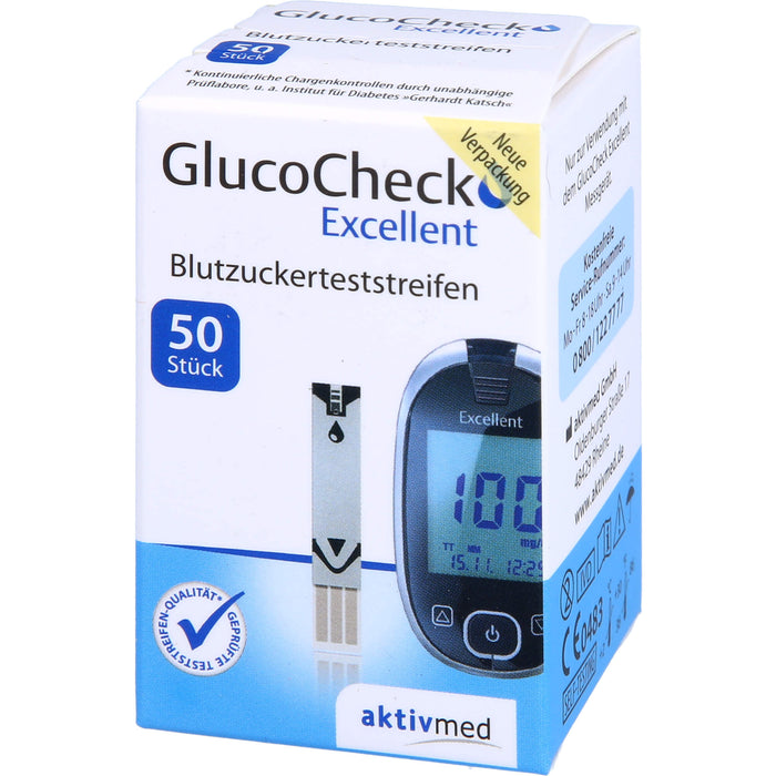 GlucoCheck Excellent Teststreifen, 50 pcs. Test strips