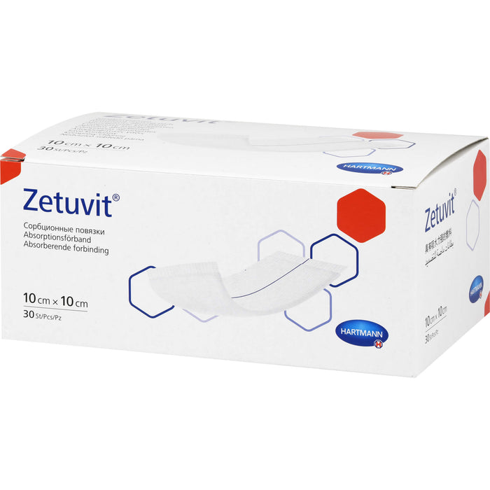 Zetuvit Saugkompresse unsteril 10 x 10 cm, 30 pcs. Compresses