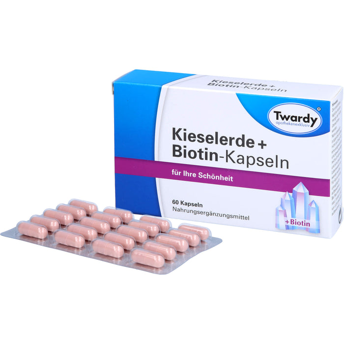 Twardy Kieselerde + Biotin-Kapseln für Ihre Schönheit, 60 pc Capsules