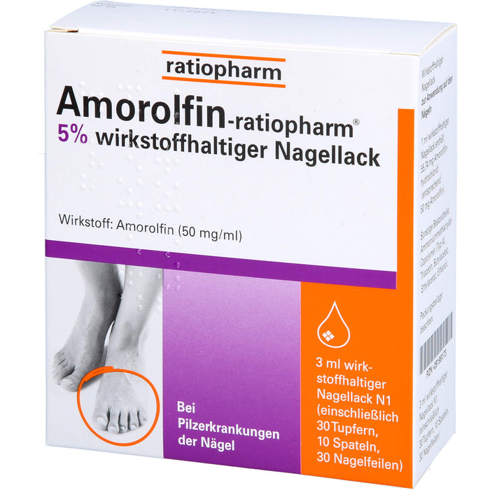 Amorolfin-ratiopharm Nagellack bei Nagelpilz, 3 ml Wirkstoffhaltiger Nagellack