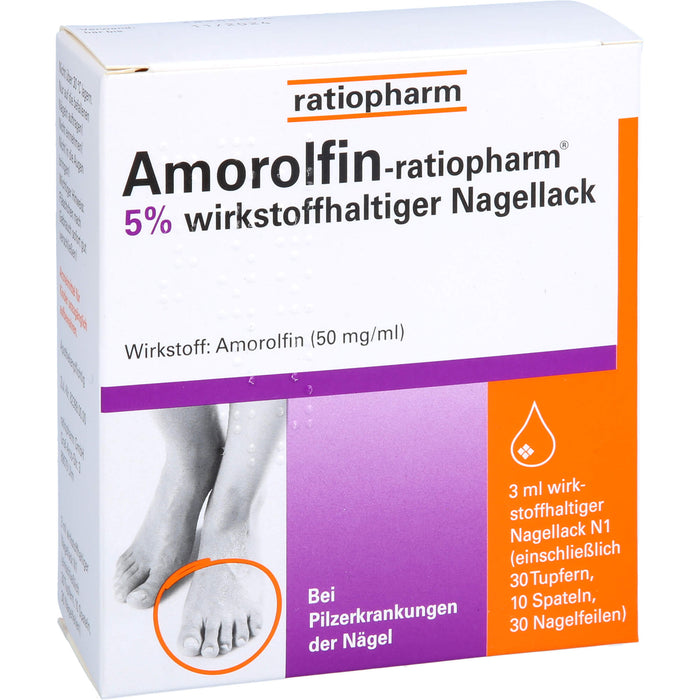 Amorolfin-ratiopharm Nagellack bei Nagelpilz, 3 ml Vernis à ongles contenant une substance active