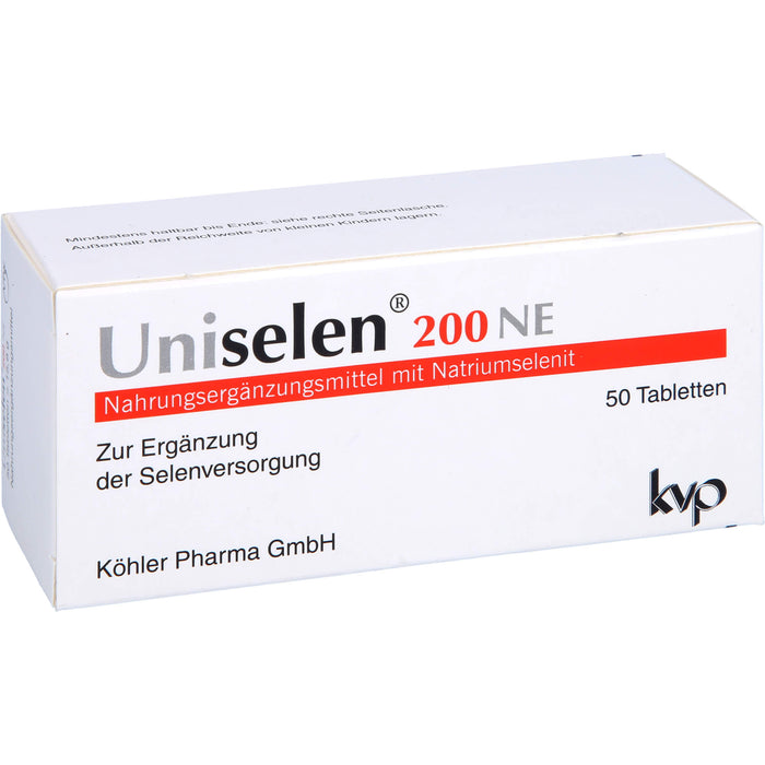 Uniselen 200 NE Tabletten zur Selenversorgung, 50 pcs. Tablets