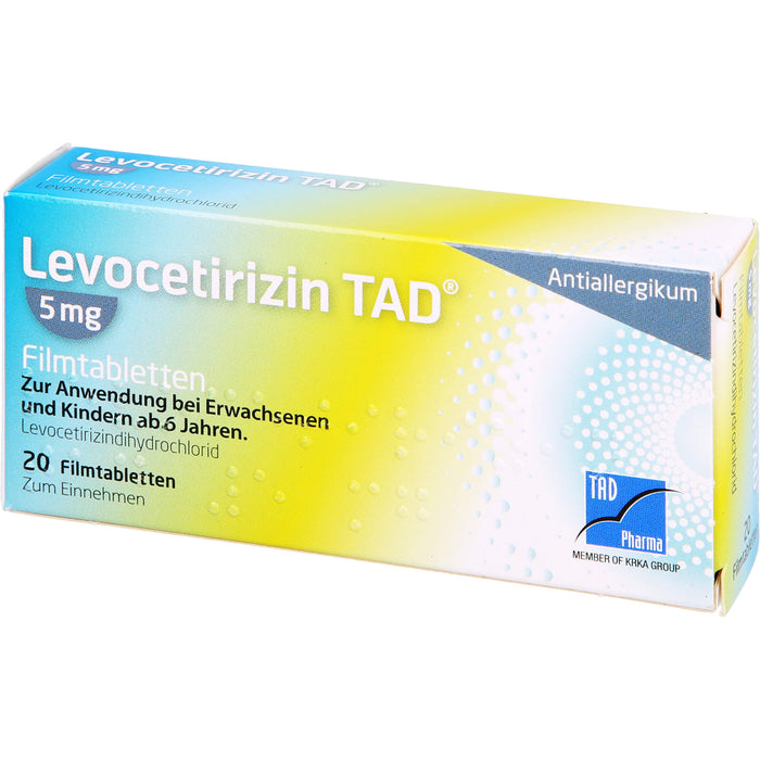 Levocetirizin TAD 5 mg Filmtabletten, 20 pcs. Tablets