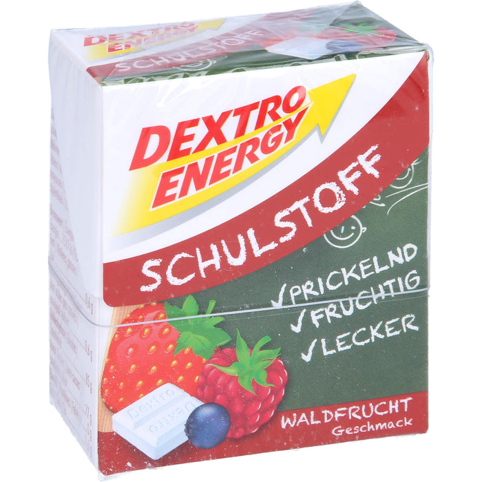 DEXTRO ENERGY Schulstoff Täfelchen mit Waldfruchtgeschmack, 50 g Tablets