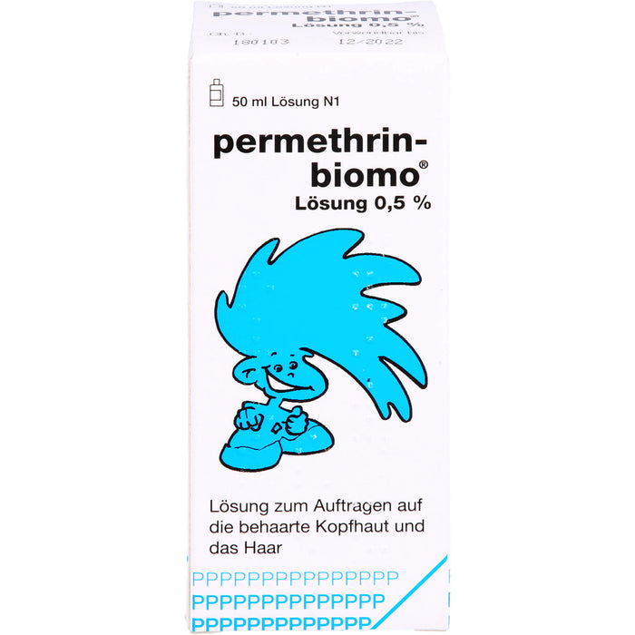 permethrin-biomo Lösung 0,5% zur Behandlung des Kopfhaares bei Befall mit Läusen, 50 ml Lösung