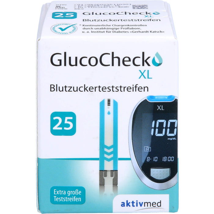 GlucoCheck XL Blutzuckerteststreifen, 25 pcs. Test strips