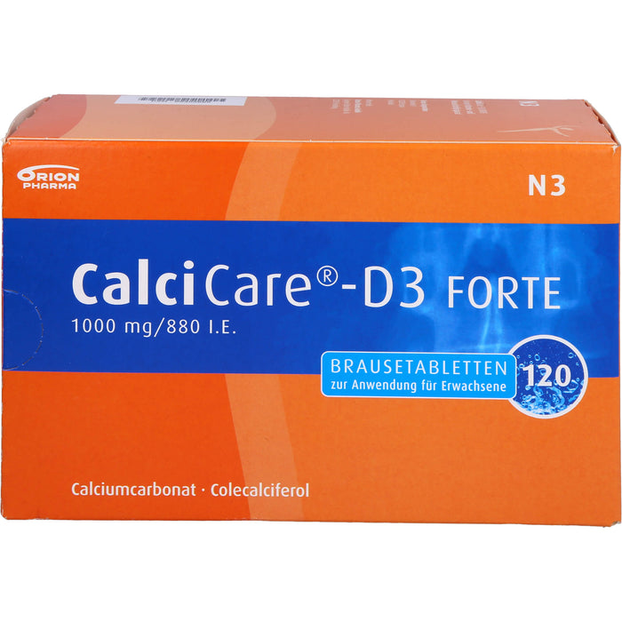 CalciCare-D3 FORTE 1000 mg/880 I.E. Brausetabletten, 120 St BTA