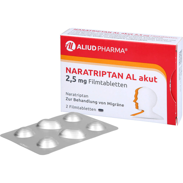 Naratriptan AL akut 2,5 mg Filmtabletten, 2 pcs. Tablets