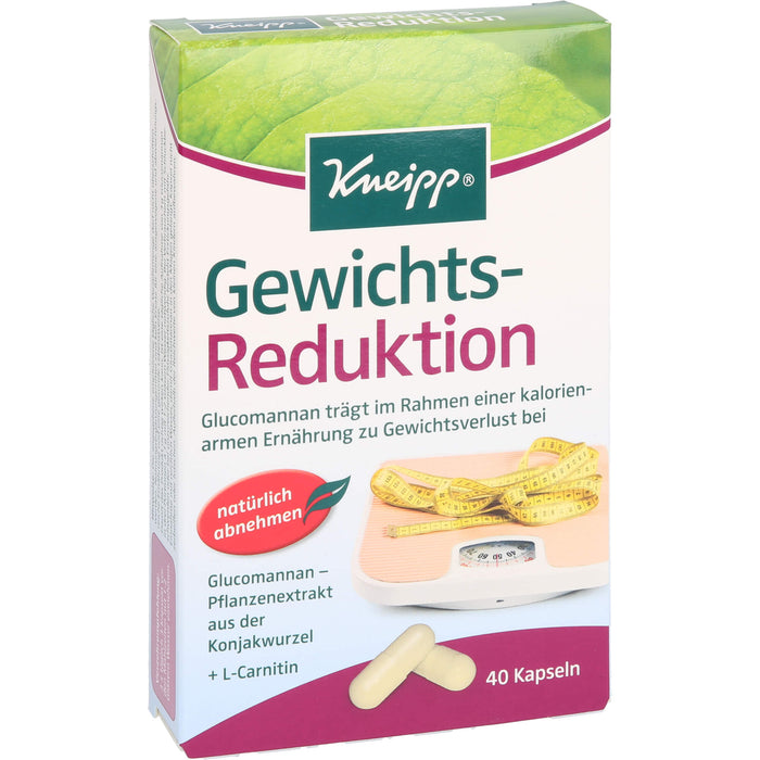 Kneipp Gewichts-Reduktion Kapseln mit Konjak-Glucomannan, 40 St. Kapseln