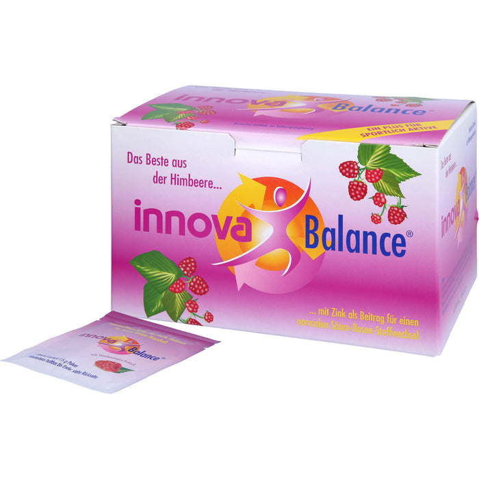 Innova Balance Pulver mit Himbeergeschmack für mehr Balance im Säure-Basen-Haushalt, 30 pc Sachets