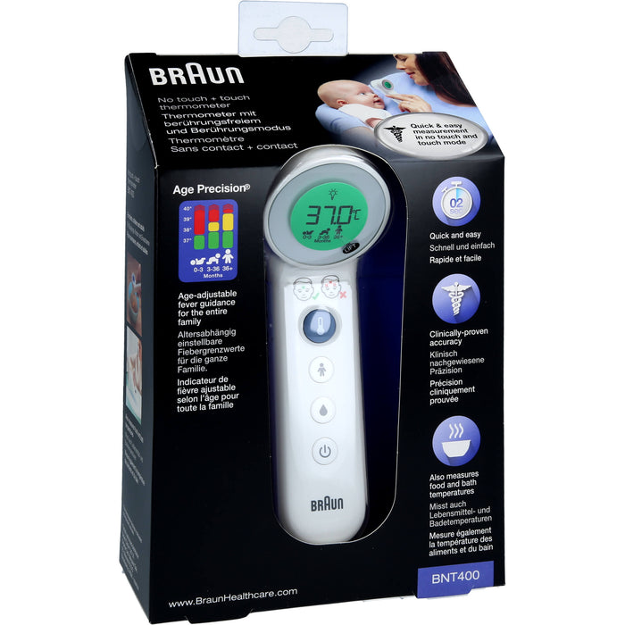 BRAUN Berührungsfrei+Stirnthermo. m. Age Precision, 1 St