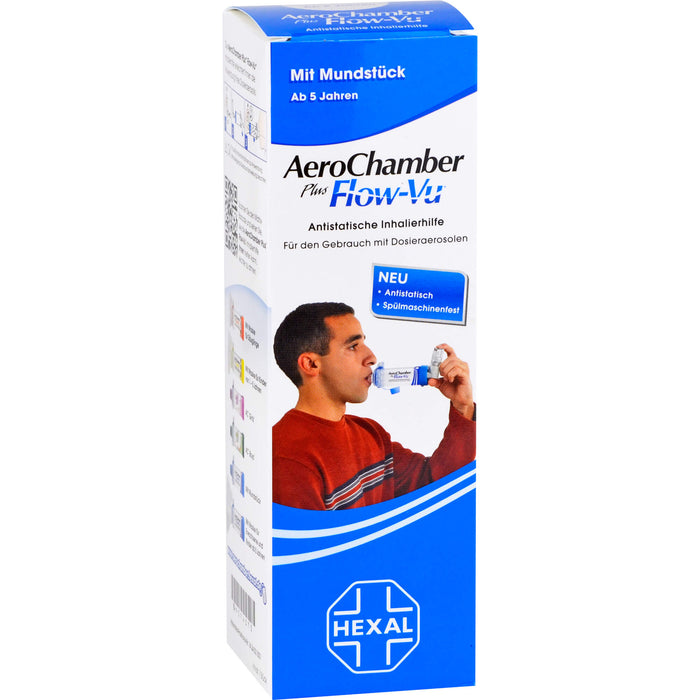 AeroChamber plus Flow-Vu mit Mundstück, 1 pc Aide à l'inhalation