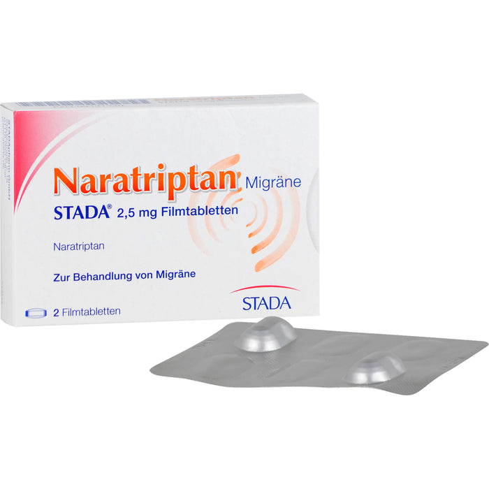 Naratriptan Migräne STADA 2,5 mg Filmtabletten, 2 pc Tablettes