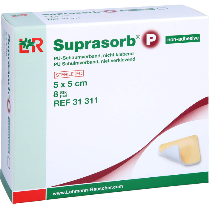 Suprasorb P PU-Schaumverband nicht klebend, 8 St VER