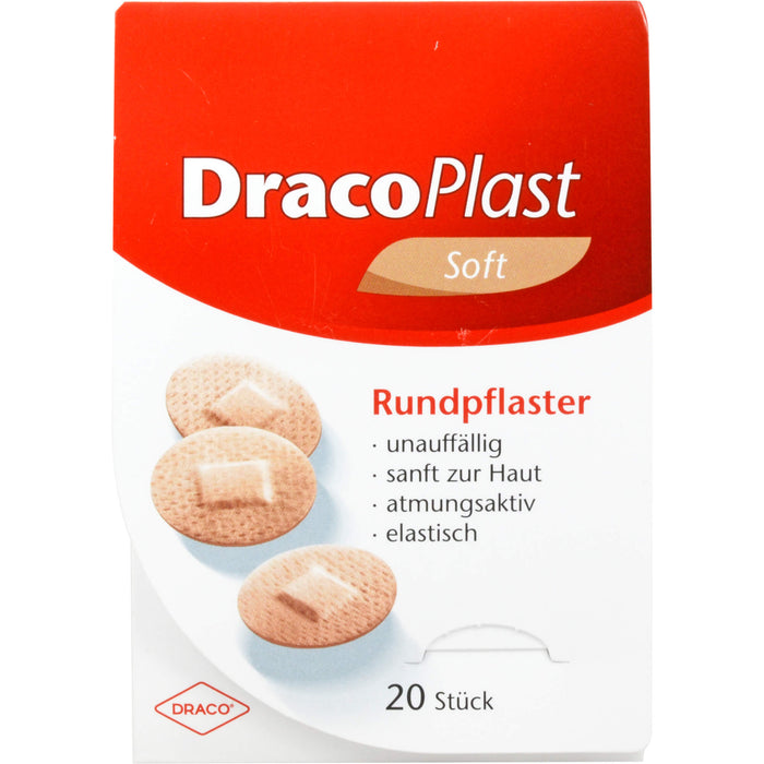 DracoPlast Soft Rundpflaster hautfarben 22 mm, 20 pcs. Patch