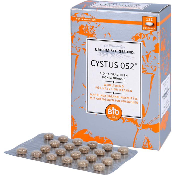 Cystus 052 Bio Halspastillen Honig-Orange, 132 St PAS