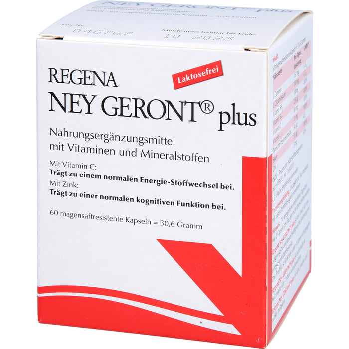 Regena Ney Geront plus Kapseln zur Verbesserung des Energiehaushalts, 60 pcs. Capsules