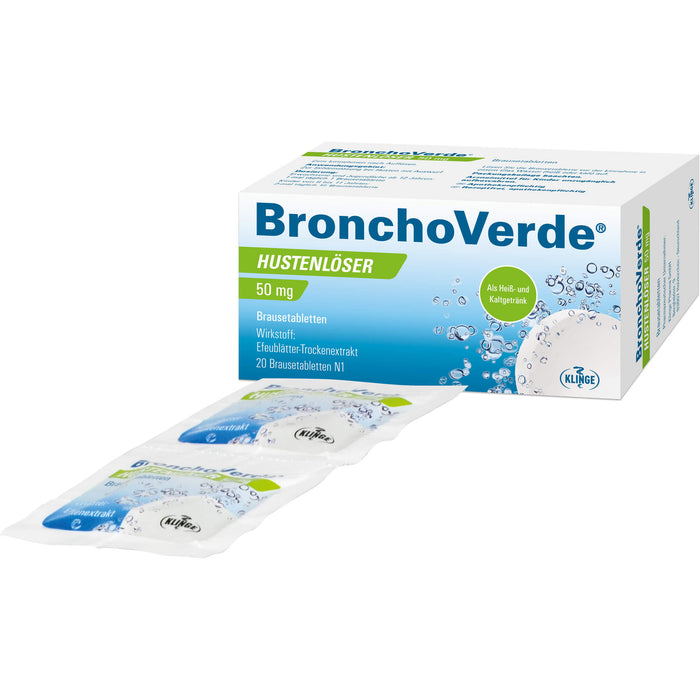 BronchoVerde Hustenlöser 50 mg Brausetabletten, 20 pc Tablettes