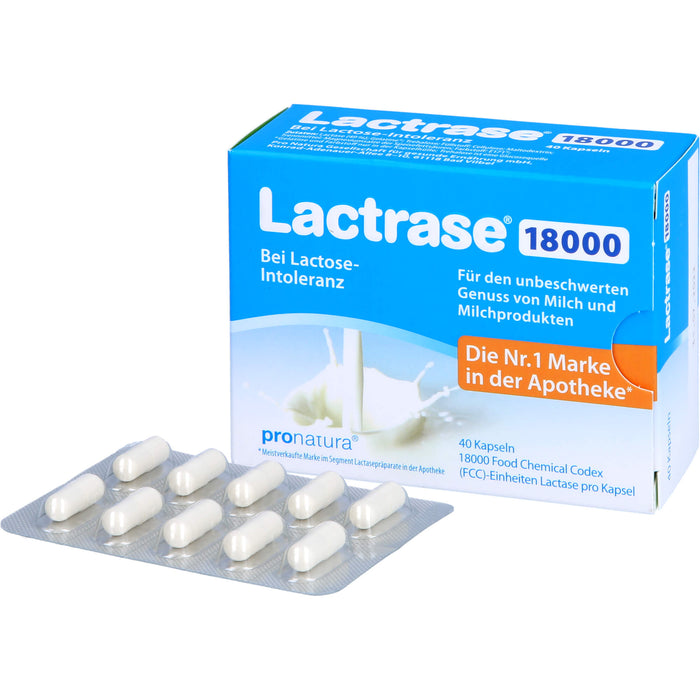 Lactrase 18000 bei Lactose-Intoleranz Kapseln, 40 pc Capsules