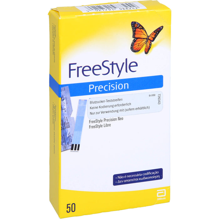 Freestyle Precision Emra Blutzucker-Teststreifen ohne Codieren, 50 St TTR