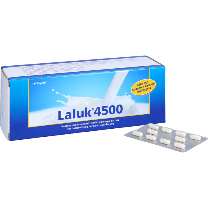 Laluk 4500 Kapseln zur Unterstützung der Lactoseverdauung, 180 pcs. Capsules