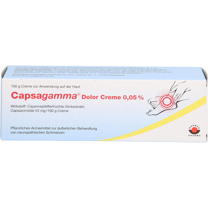 Capsagamma Dolor Creme zur äußerlichen Behandlung von neuropathischen Schmerzen, 100 g Crème