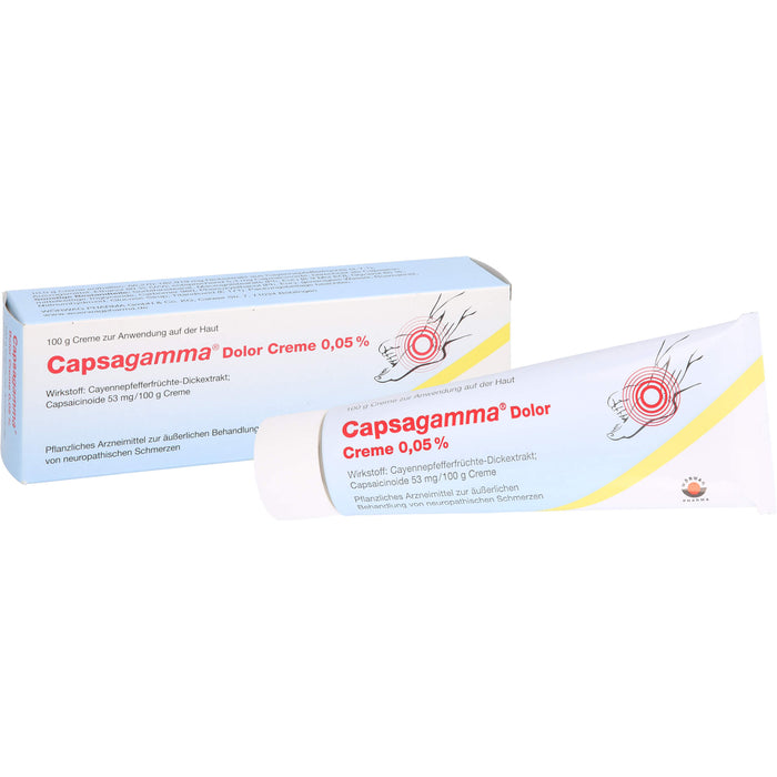 Capsagamma Dolor Creme zur äußerlichen Behandlung von neuropathischen Schmerzen, 100 g Crème