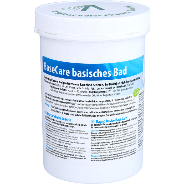 BaseCare basisches Bad Pulver unterstützt den Abbau von Schadstoffen und Säuren über die Haut, 400 g Powder