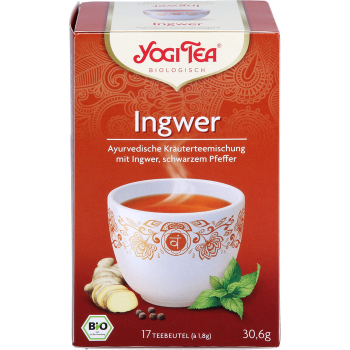 YOGI TEA Ingwer ayurvedische Kräuterteemischung, 17 pcs. Filter bag