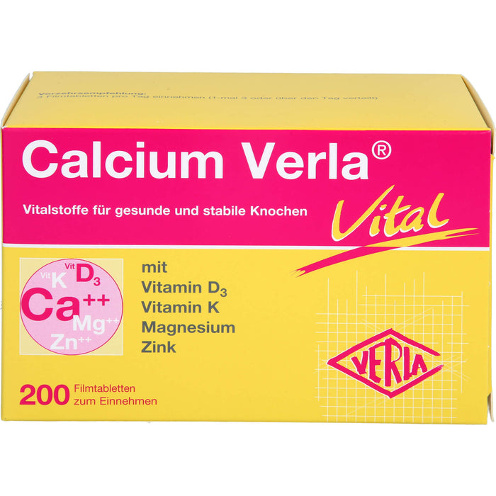 Calcium Verla vital Filmtabletten, 200 pc Tablettes