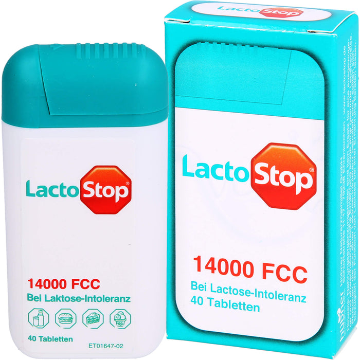 LactoStop 14000 FCC bei Lactose-Intoleranz Tabletten, 40 pcs. Tablets