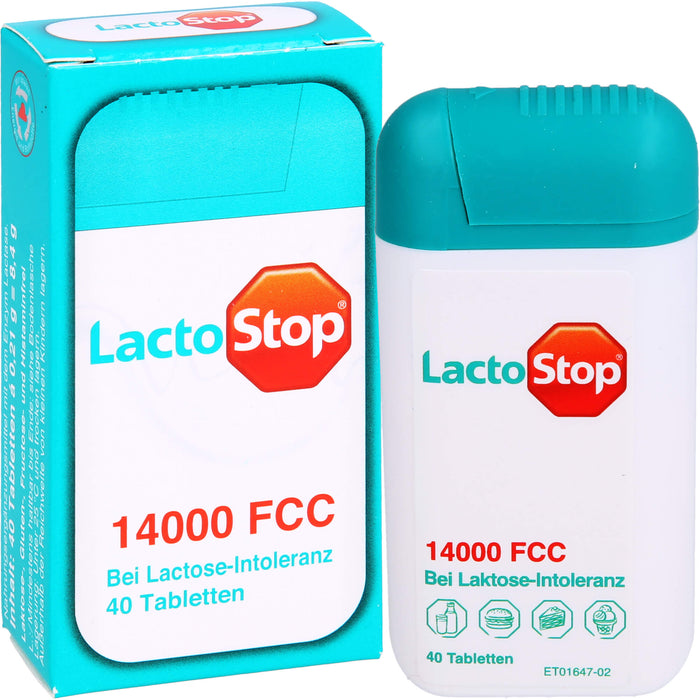 LactoStop 14000 FCC bei Lactose-Intoleranz Tabletten, 40 St. Tabletten