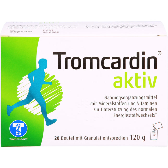 Tromcardin aktiv Granulat zur Unterstützung des normalen Energiestoffwechsels, 20 pc Sachets